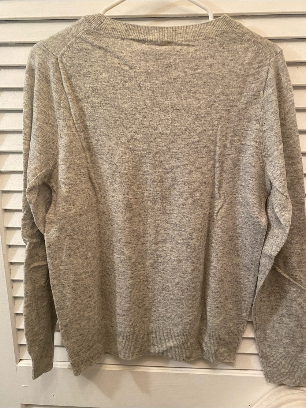 J. Crew Gray Crewneck Sweater with Pink Cat Motif - Picture 3 of 3